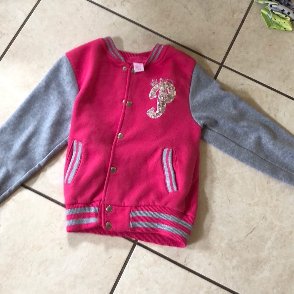 Pink and gray girls princess jacket!